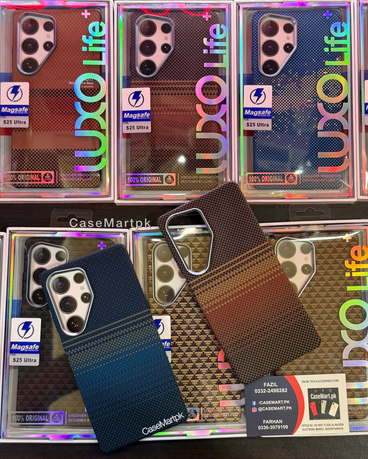 Sunset Pitaka Blue Carbon Fibre Luxo MagSafe