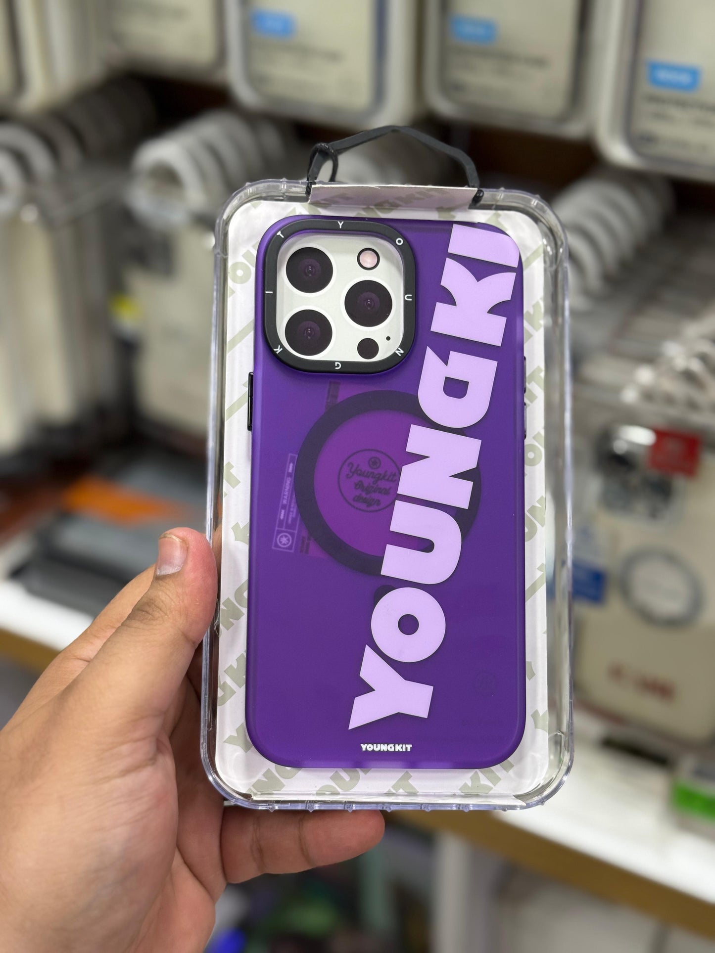 Original youngkit MagSafe case purple for iPhone 14/15 pro max