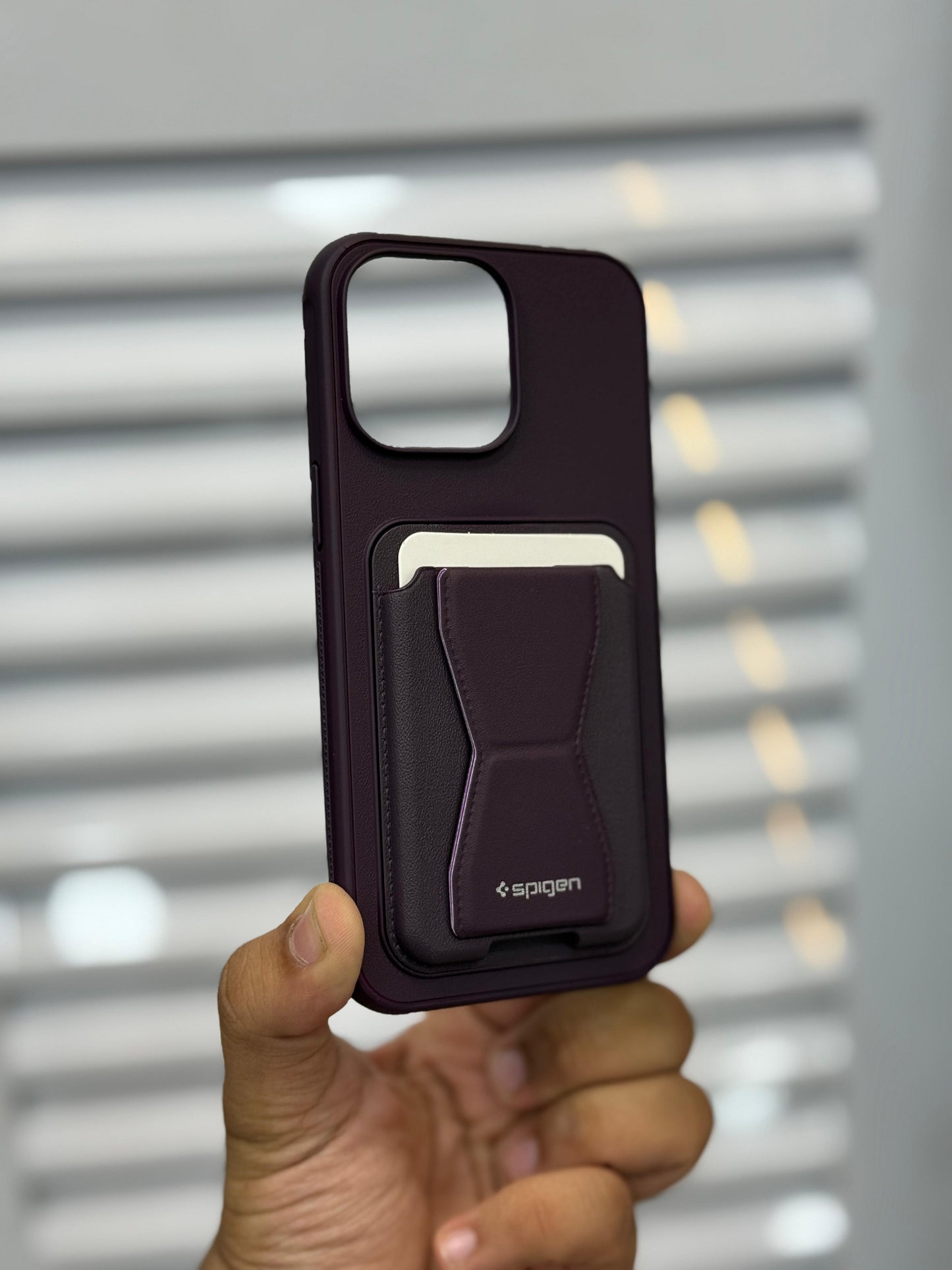 Spigen Holder wallet Case Leather for iPhone and Samsung models