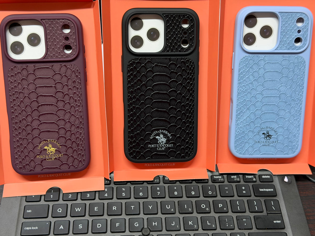 Santa Barbara Polo Knight Series Premium Leather Case for iPhone 18 / 17 Pro Max – Luxury Slim Snake Pattern Case