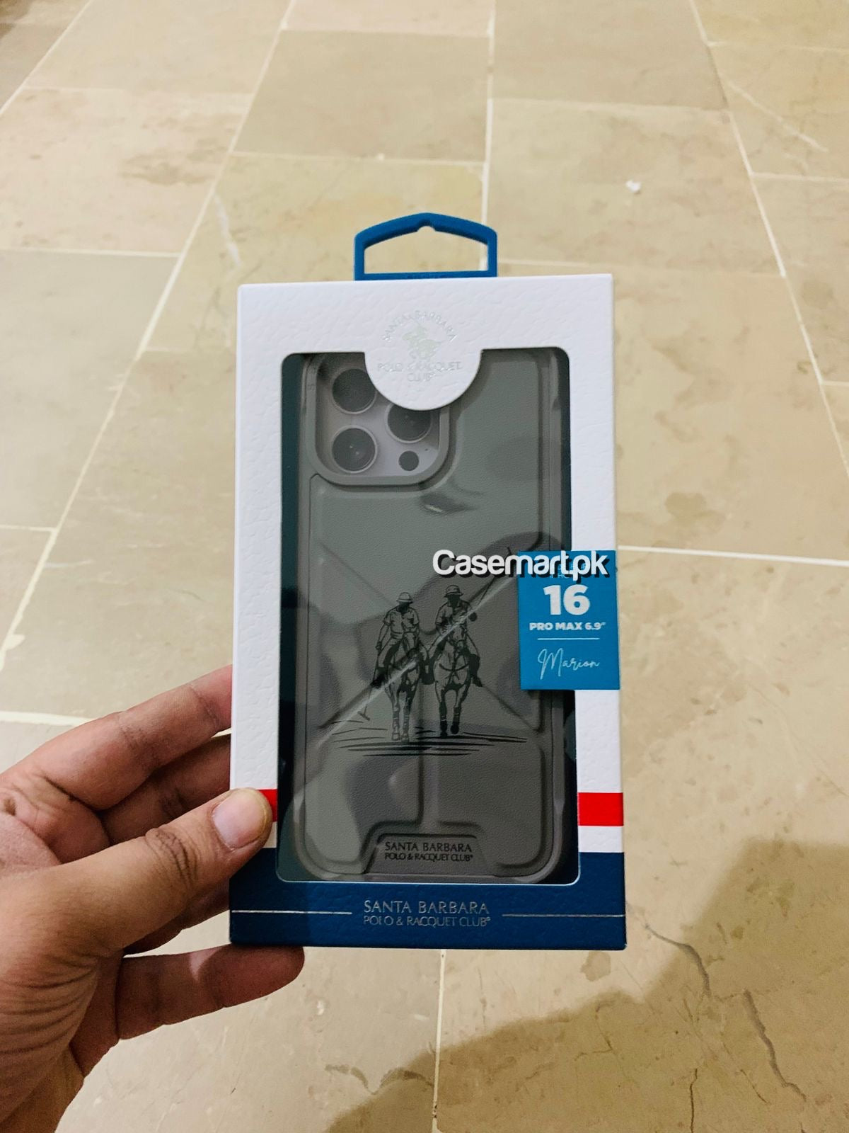 Polo Santa Barbara original marion series stand case in genuine leather for Apple iPhone 16 pro max