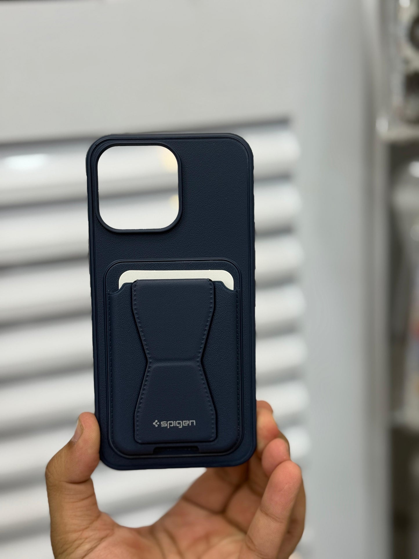Spigen Holder wallet Case Leather for iPhone and Samsung models