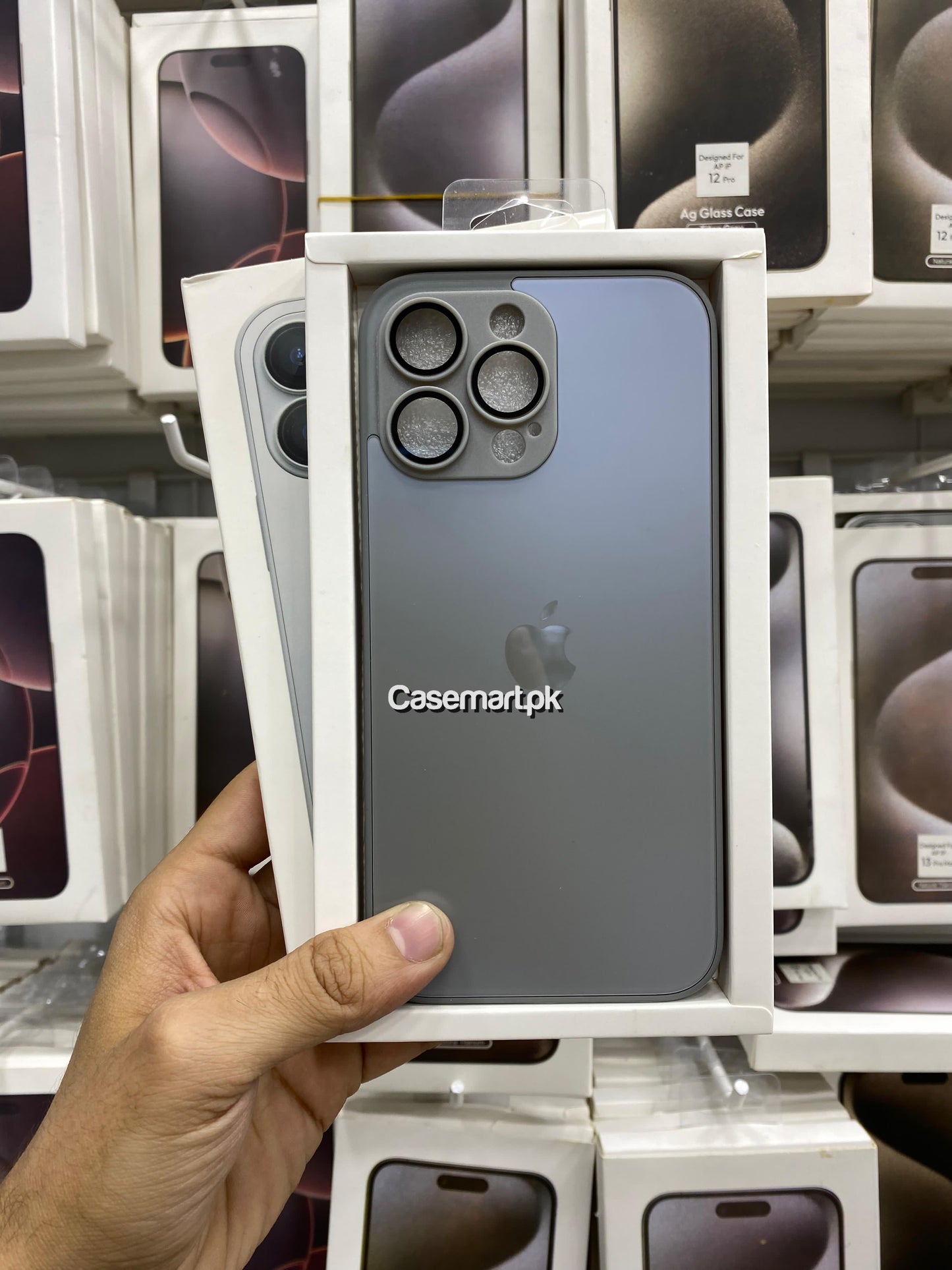 AG glass case natural titanium for apple iPhone