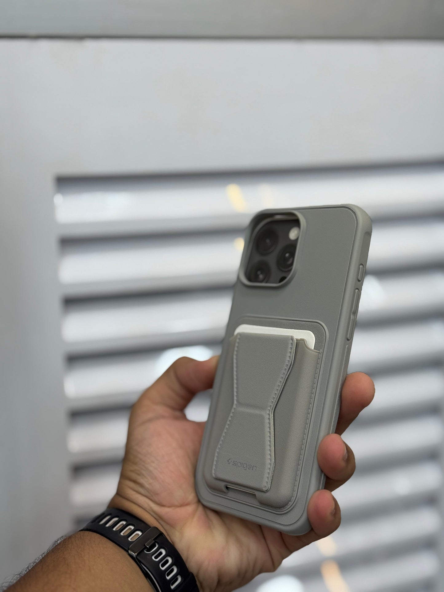 Spigen Holder wallet Case Leather for iPhone and Samsung models