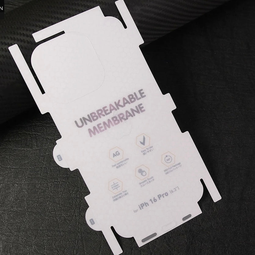 Back 360 Matte Unbreakable Membrane Apple Logo Cut