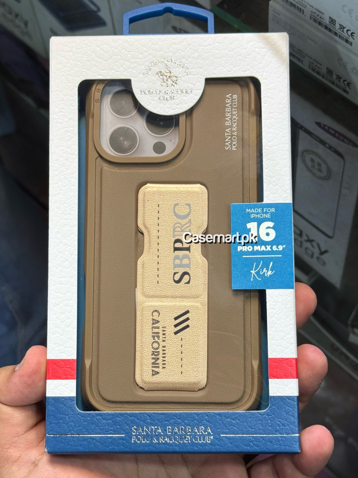 Polo Santa barbara original Kirk series case in genuine leather in Apple iPhone 16 pro max