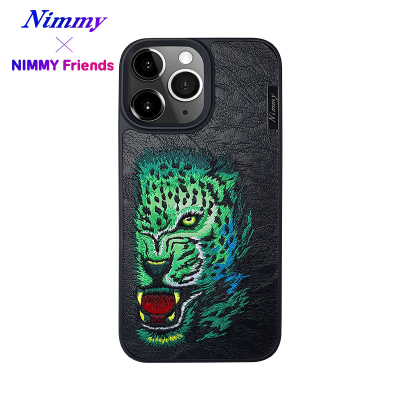 Nimmy Dazzling Fierce Embroidery Lion Reflective Case