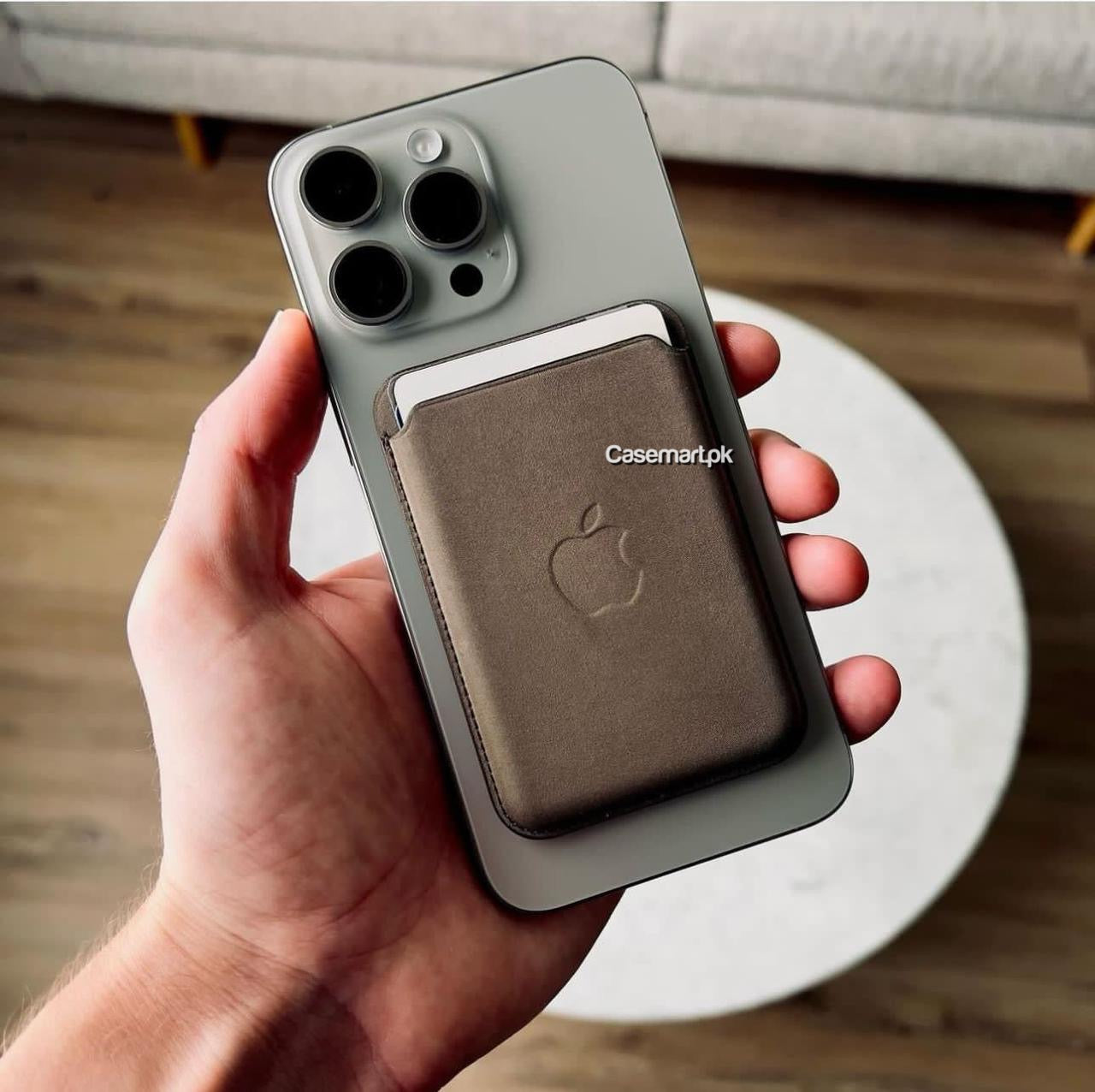 Apple MagSafe FineWoven Wallet with Pop-Up Notification in Titanium Grey