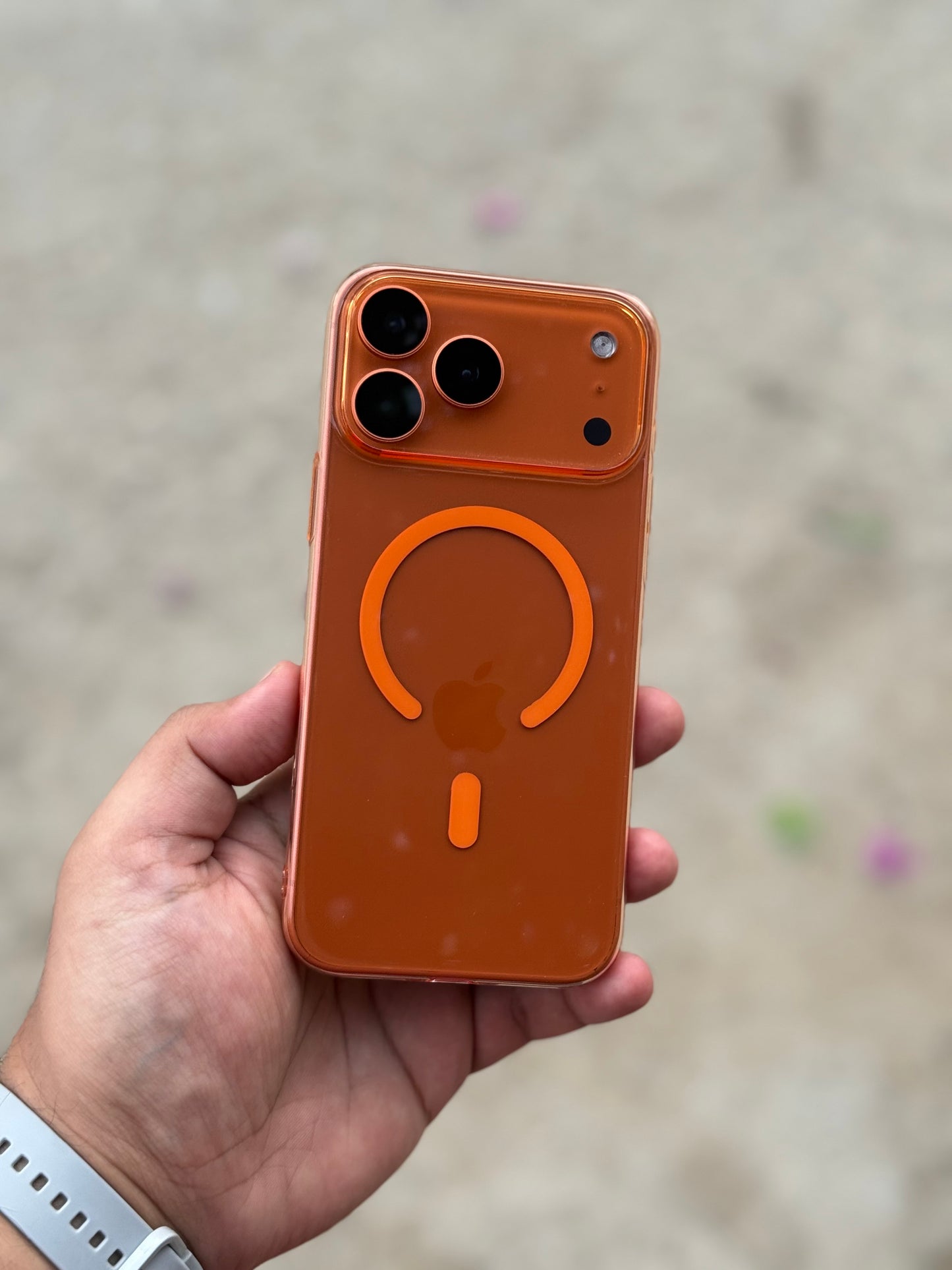 Cosmic Orange Acrylic MagSafe EOURO Non-Yellowing