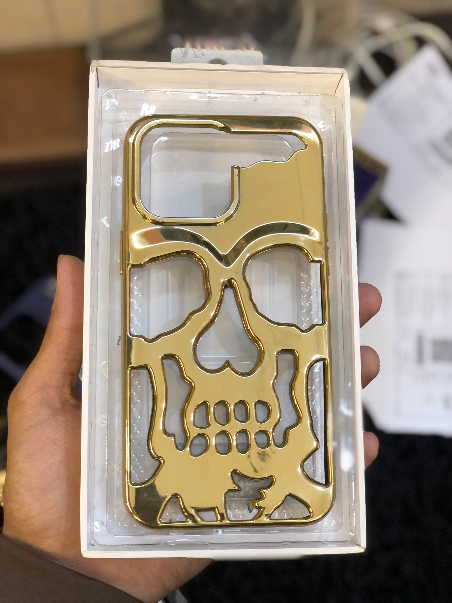 Skull Case Golden iPhone 14 Pro Max
