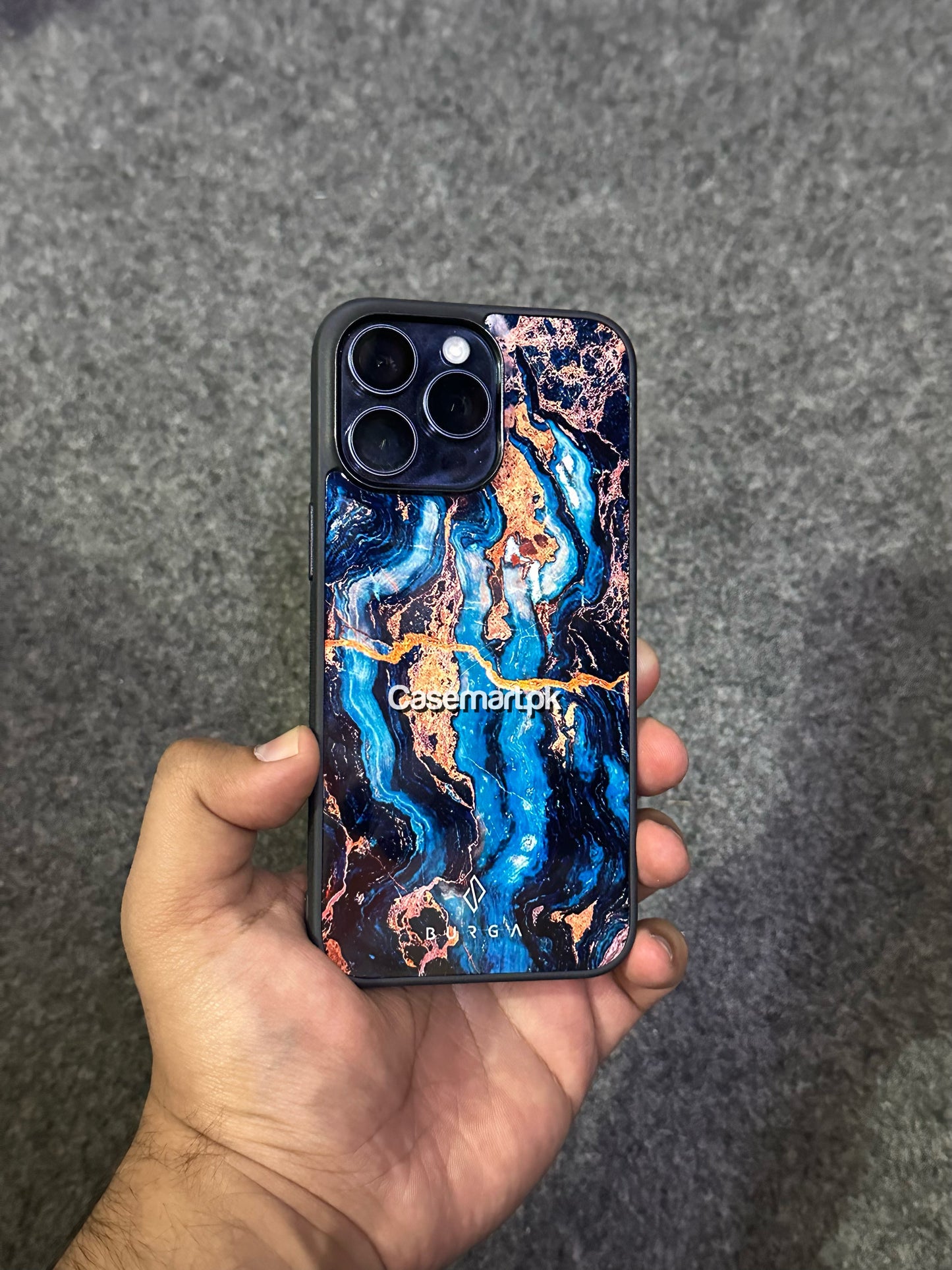 High quality printed case steel back soft tpu material sides