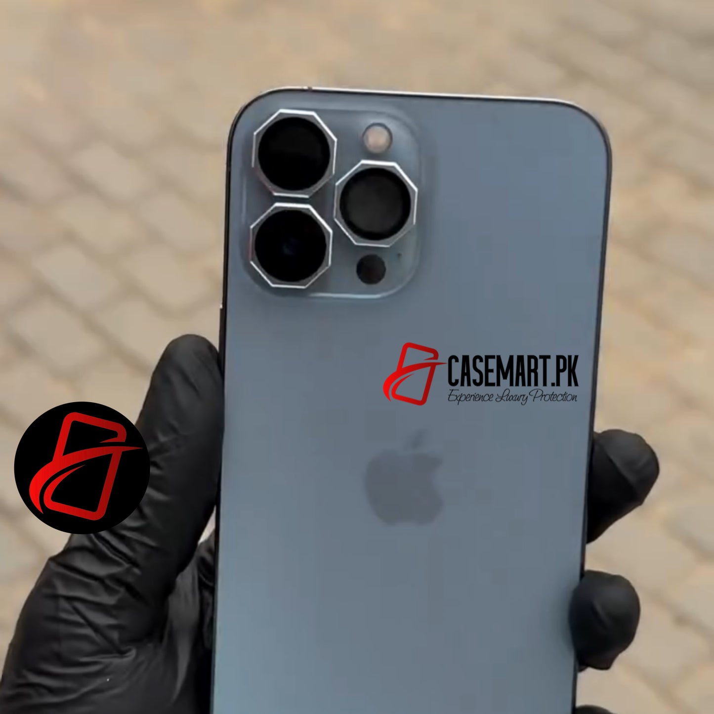 Metallic Octagonal Lens Rings for iPhone