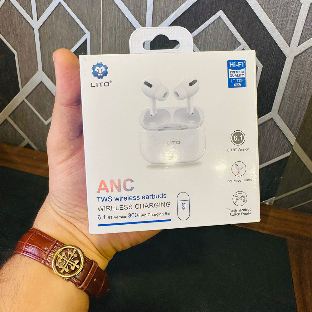LITO AirPods LT-T05 With ANC - Active Noice Cancellation & Waterproof / Sweat Resistant