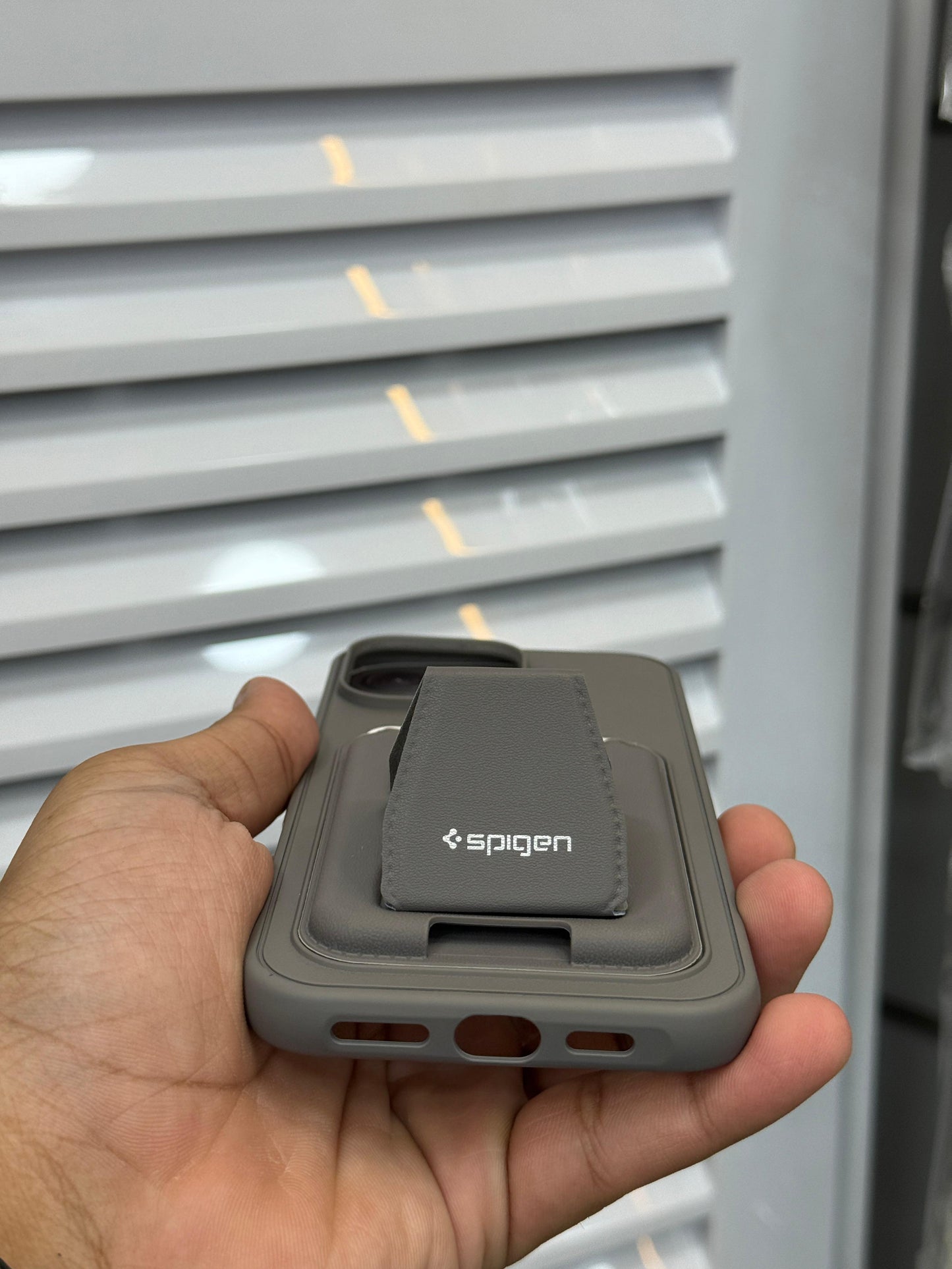 Spigen Holder wallet Case Leather for iPhone and Samsung models