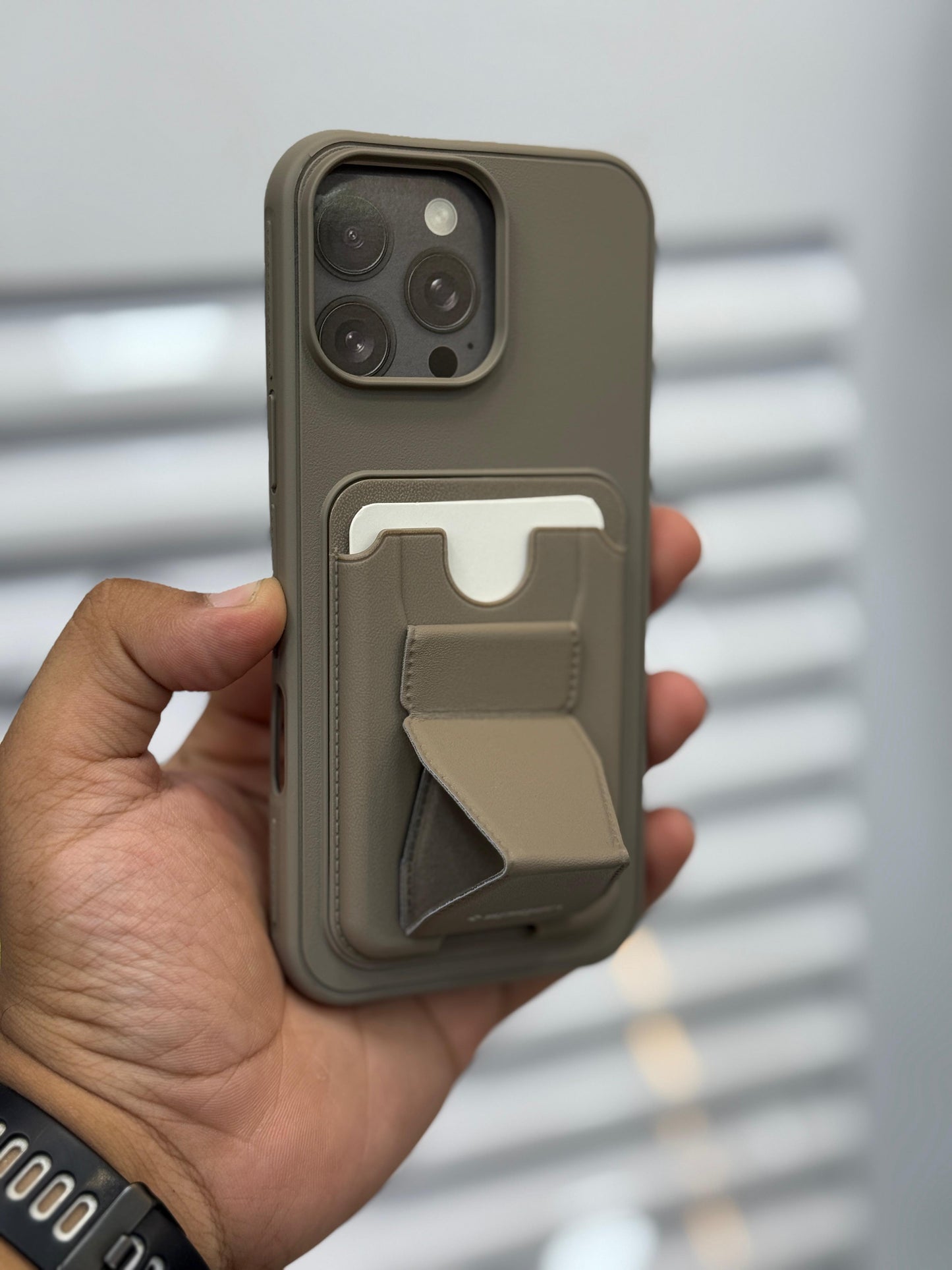 Spigen Holder wallet Case Leather for iPhone and Samsung models