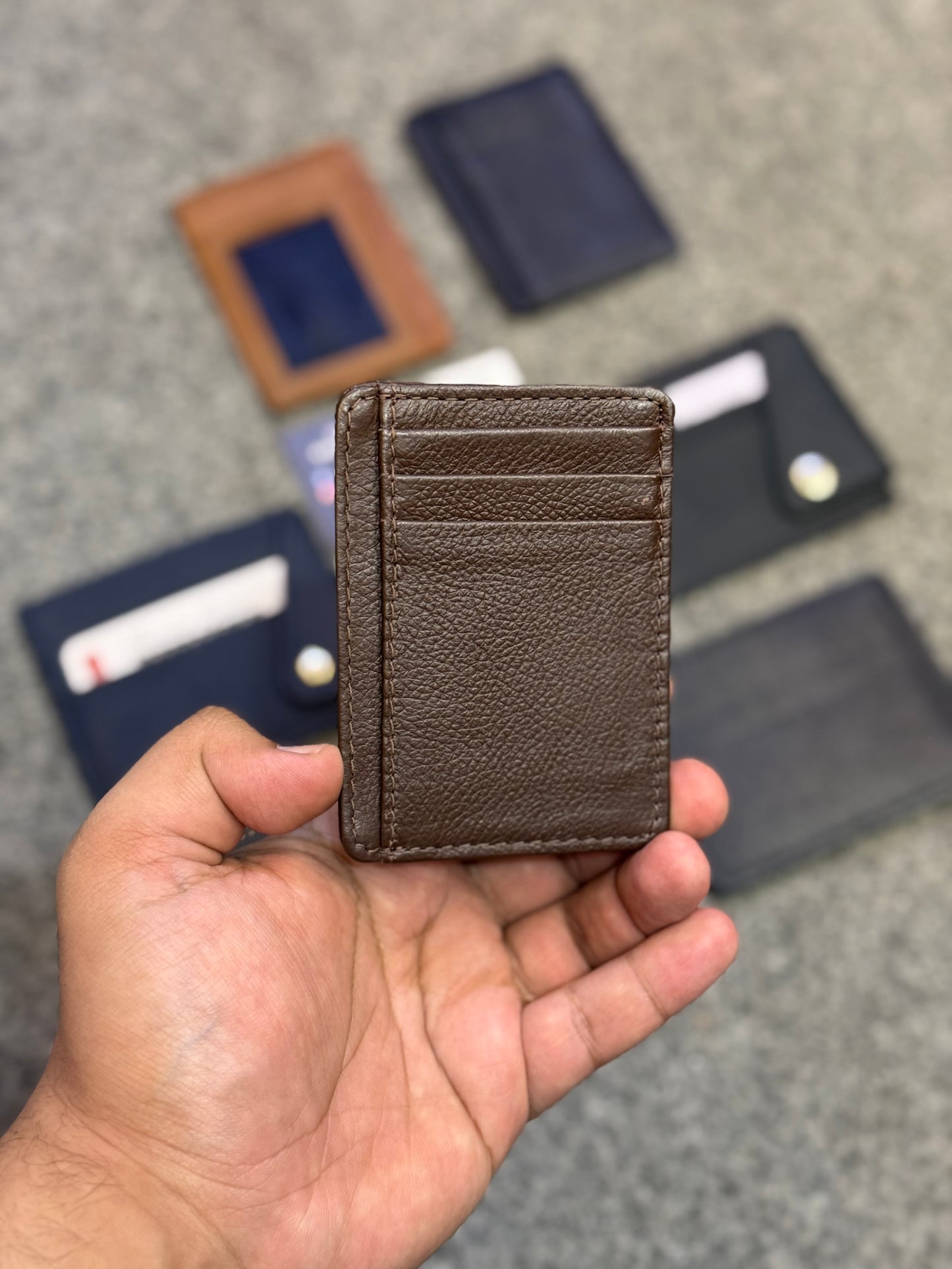 Mini Card Holder Wallet Umber