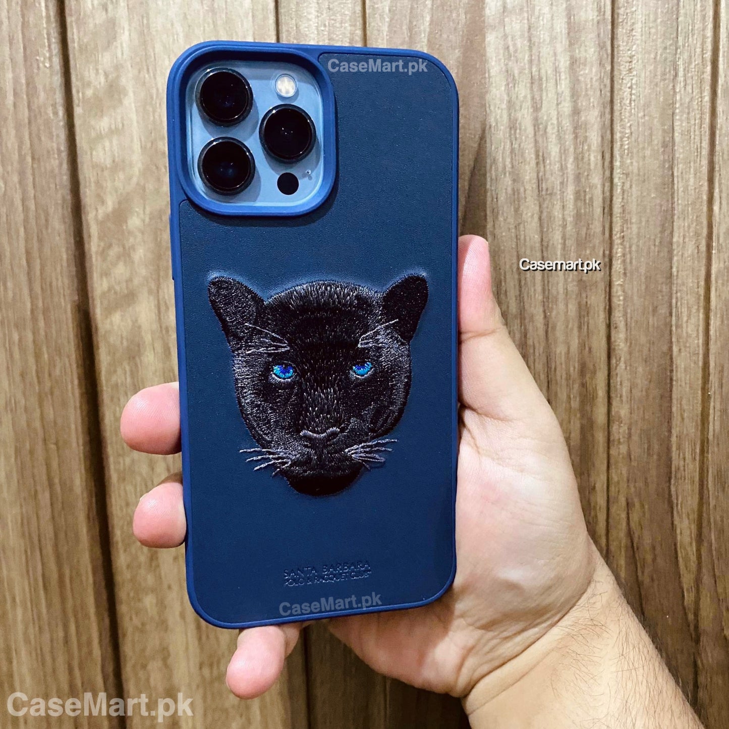 Original Polo Panther 3D Embroidery Leather Case