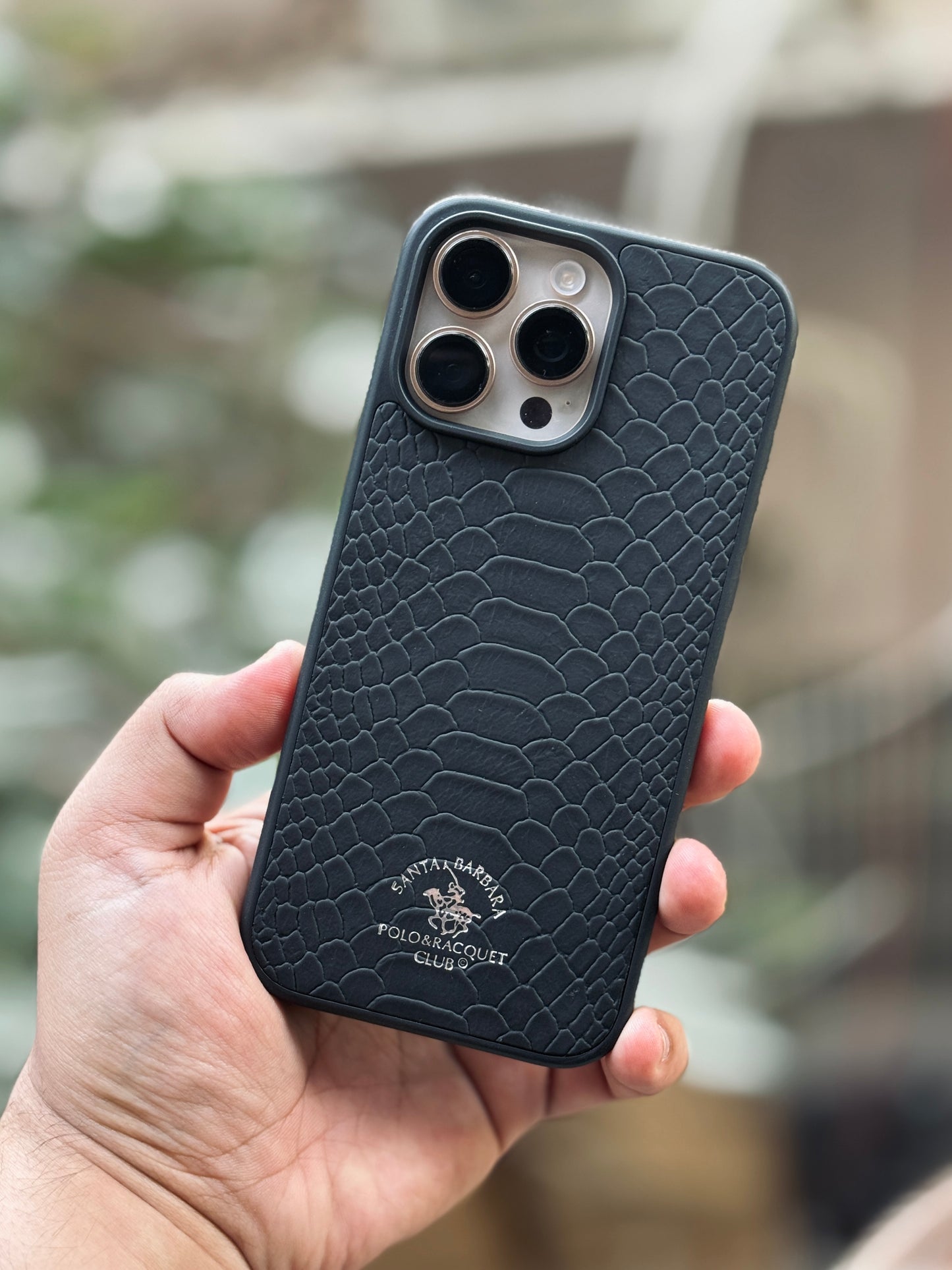 Luxury Snake Leather Santa Barbara Polo Case For iPhone