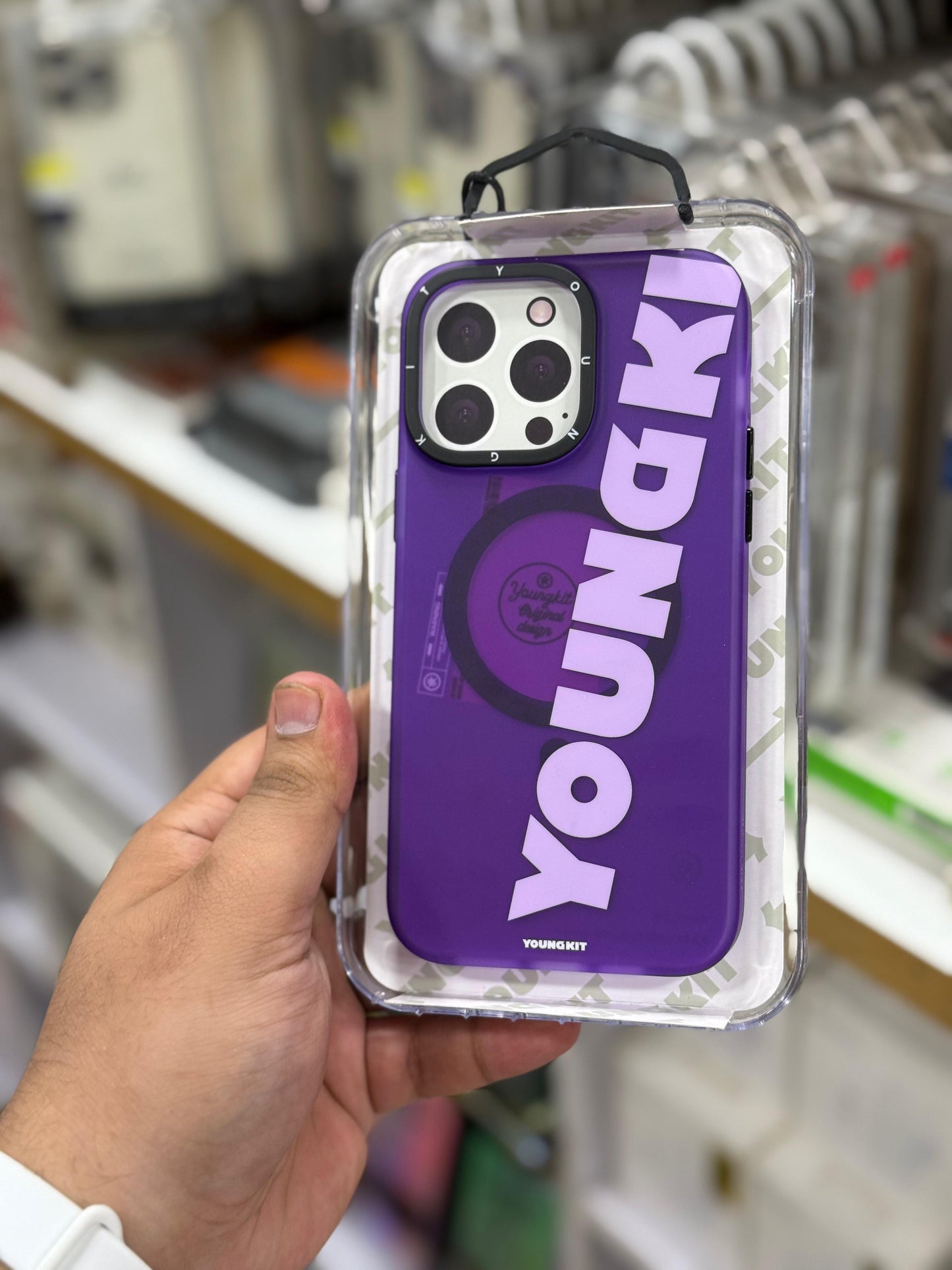 Original youngkit MagSafe case purple for iPhone 14/15 pro max