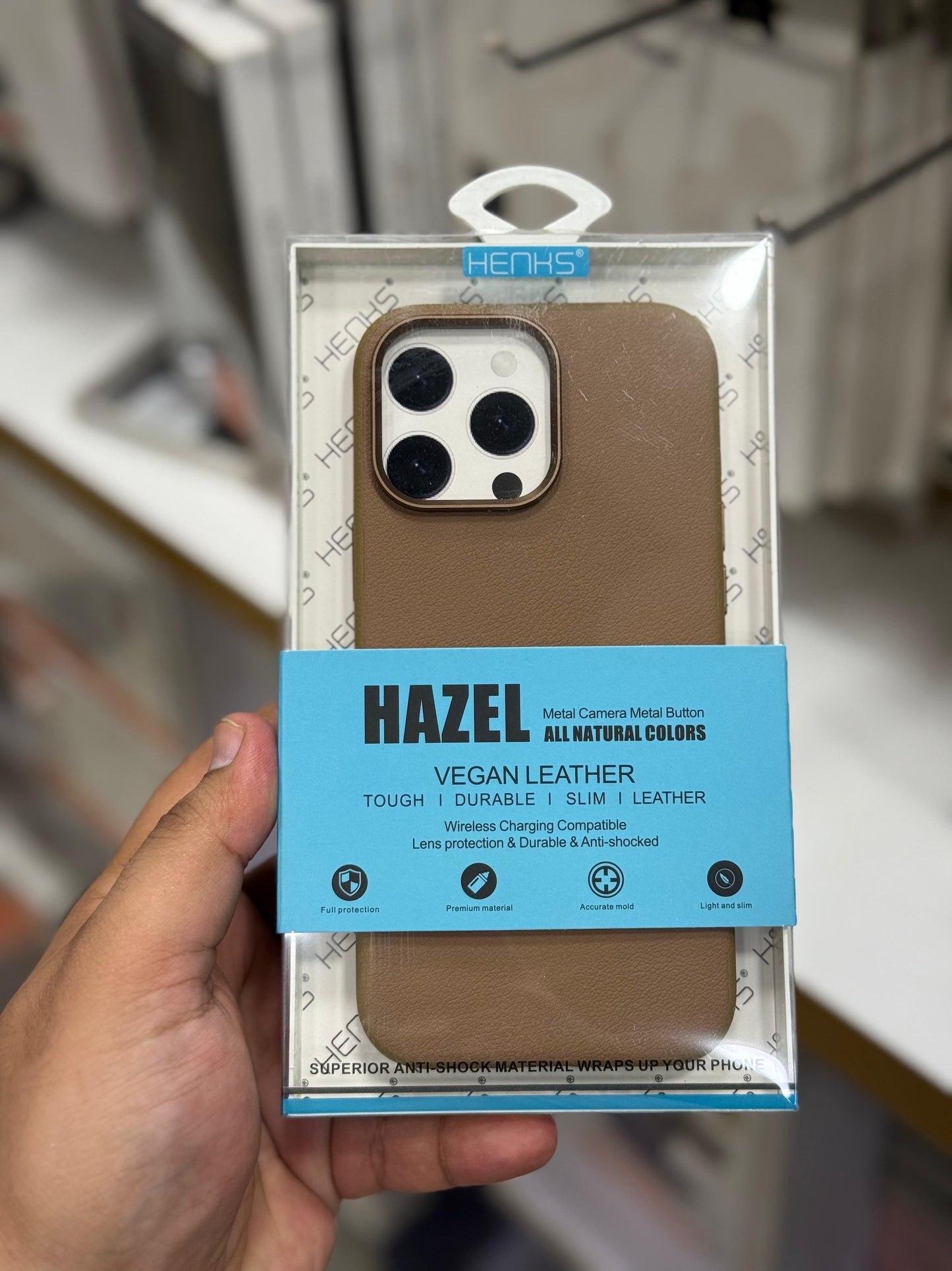 Original Henks Hazel series Vegan leather case 16 pro max