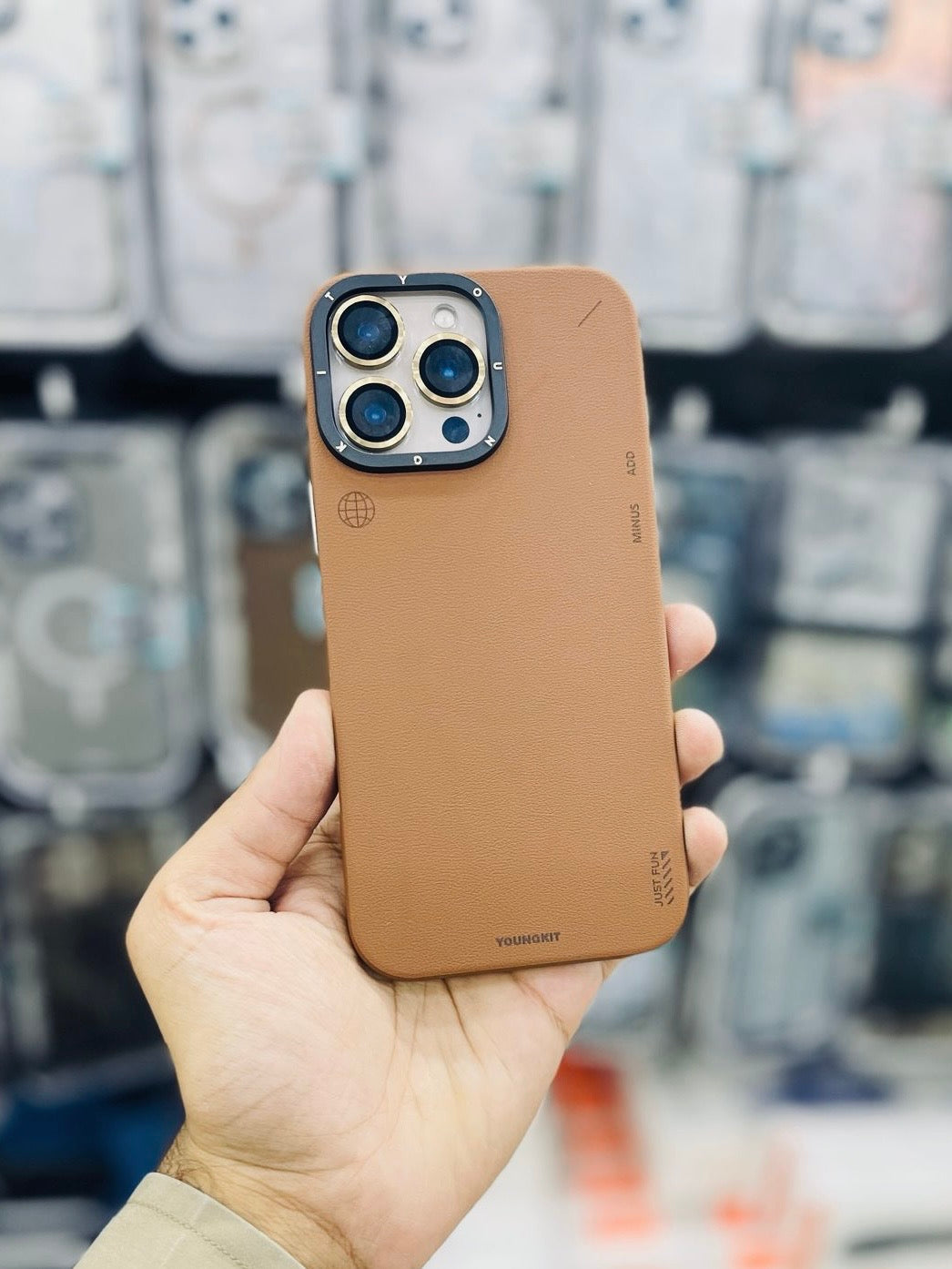 YoungKit Matte Leather Desert Brown 16 Pro Max