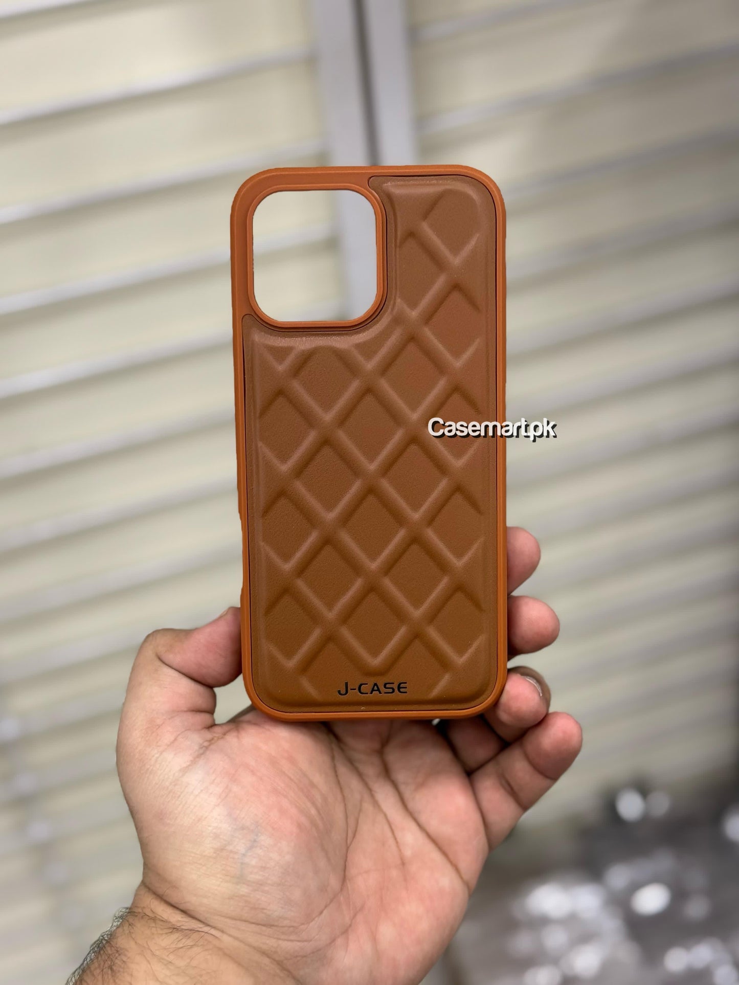 J case leather in genuine leather brown colour iphone 16 pro max