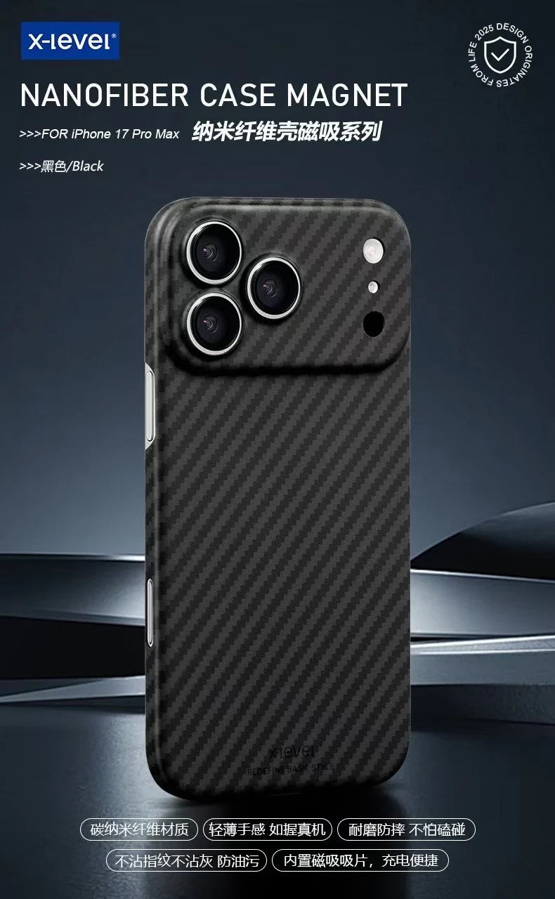 X-Level Nano Fiber Ultra Thin MagSafe Case - 17 Pro Max