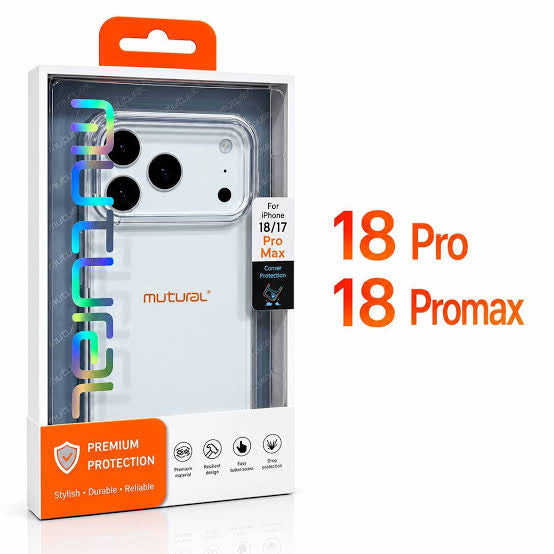 Mutural Soft Clear Anti-Yellow Slim Case for iPhone 18 Pro Max
