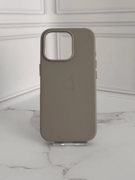 Apple Leather Case Natural Titanium