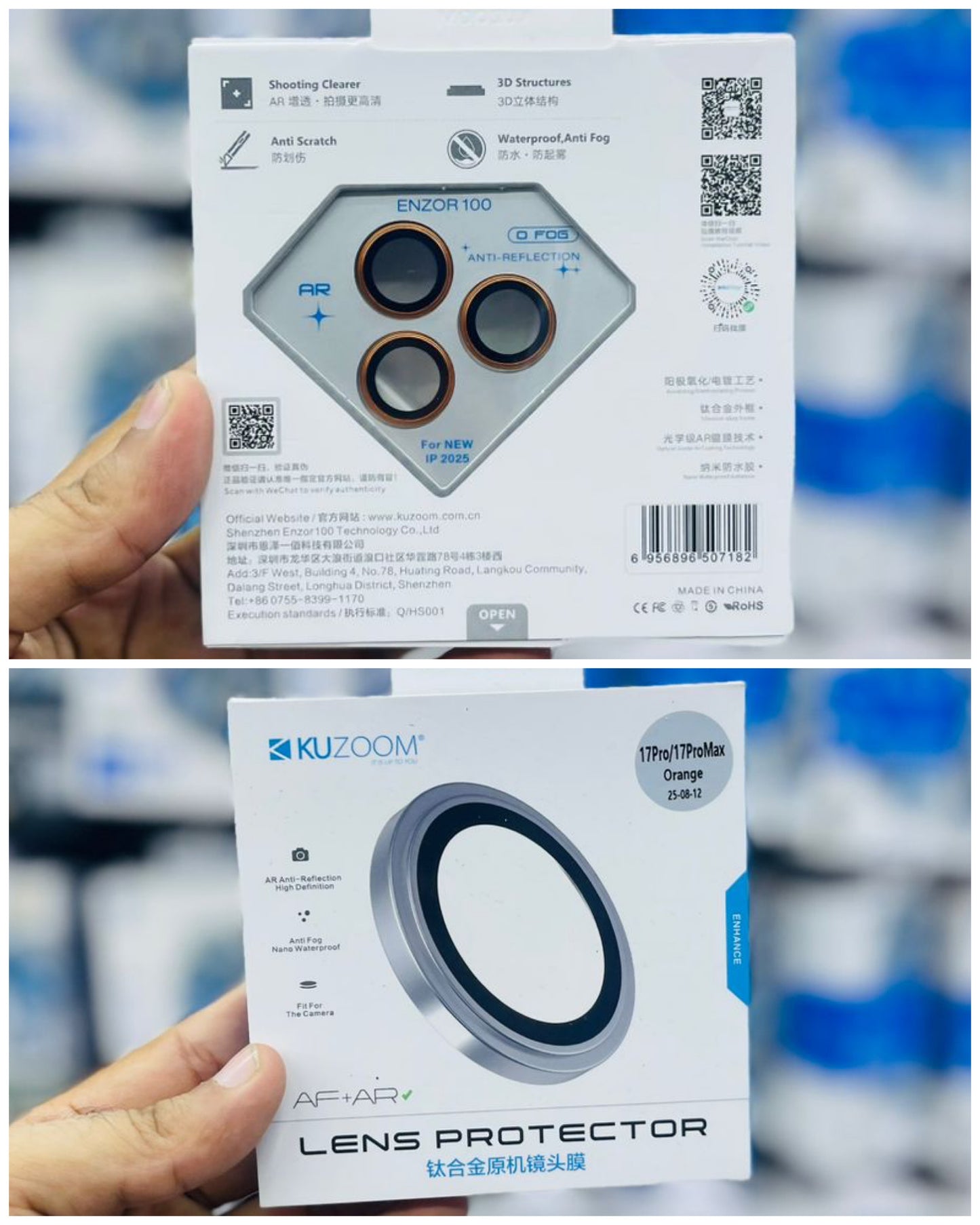 Kuzoom AR Metal PVD Camera Lens Rings for 17 Series