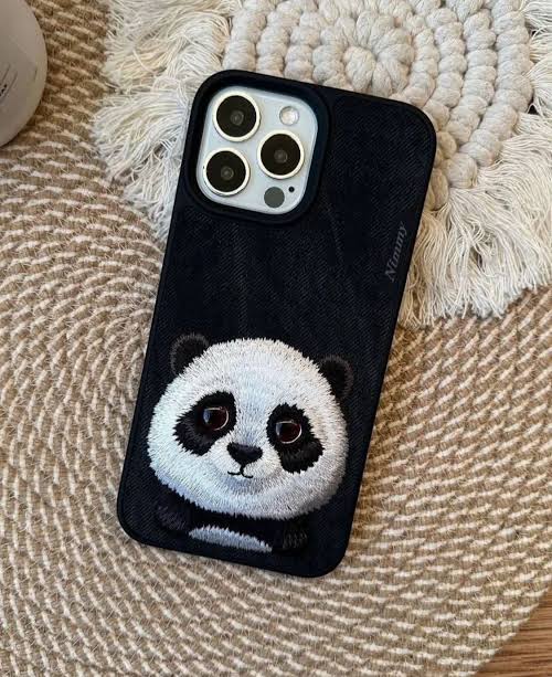 Nimmy Leather Panda 3D Embroidered 16 Pro Max