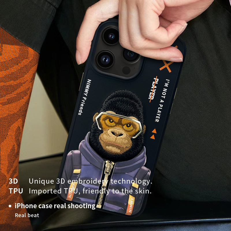 Nimmy Glasses Gorilla 3D Embroidered 16 Pro Max