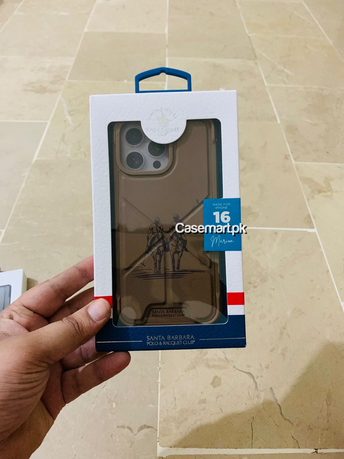 Polo Santa Barbara original marion series stand case in genuine leather for Apple iPhone 16 pro max