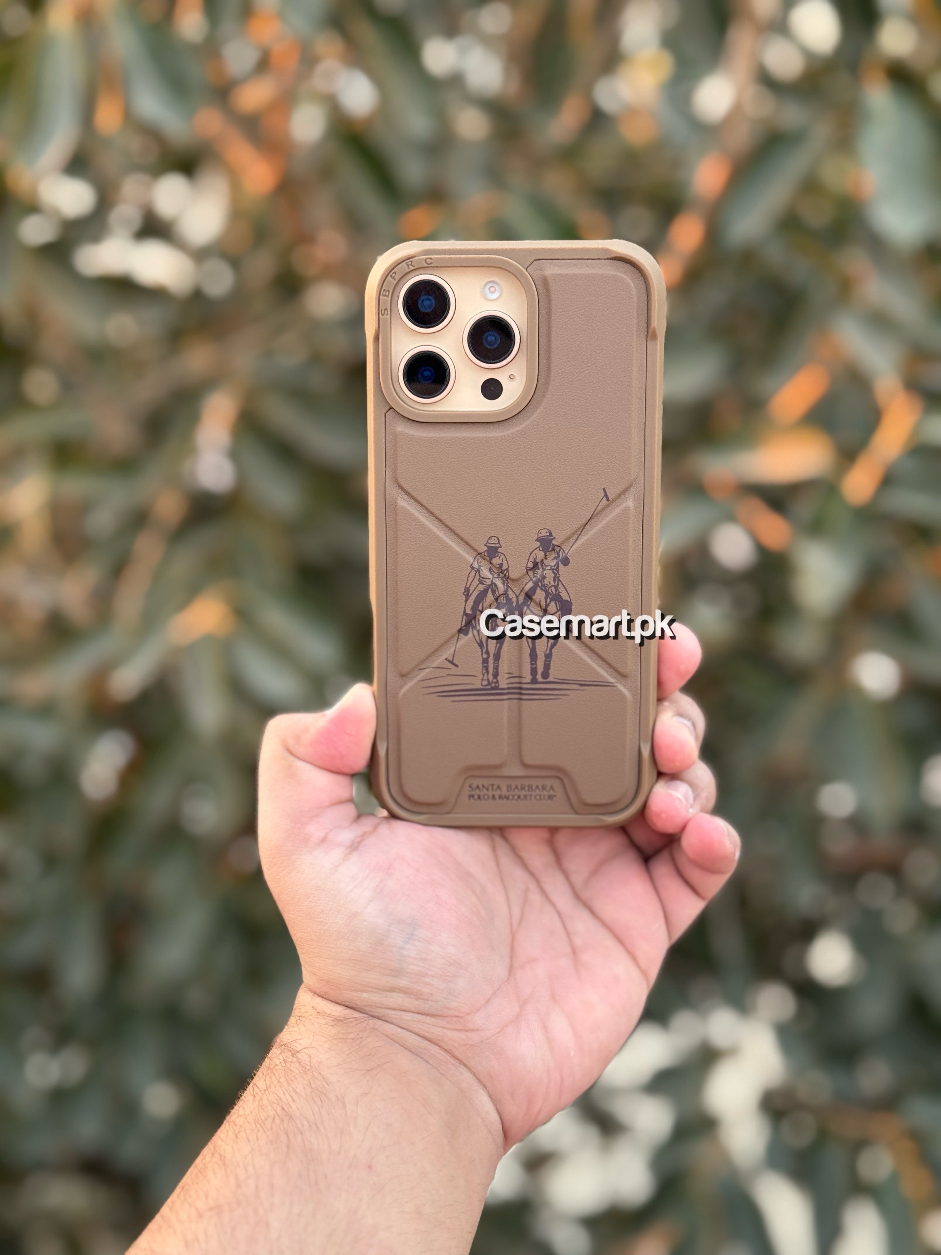 Polo Santa Barbara original marion series stand case in genuine leather for Apple iPhone 16 pro max