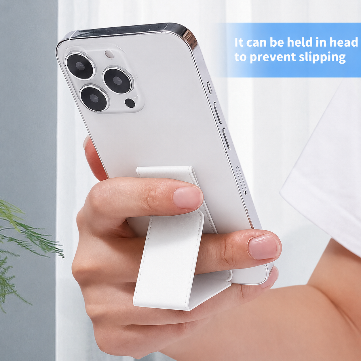 Magnetic Foldable Leather Phone Grip + Stand - Universal Mobile Kickstand Holder