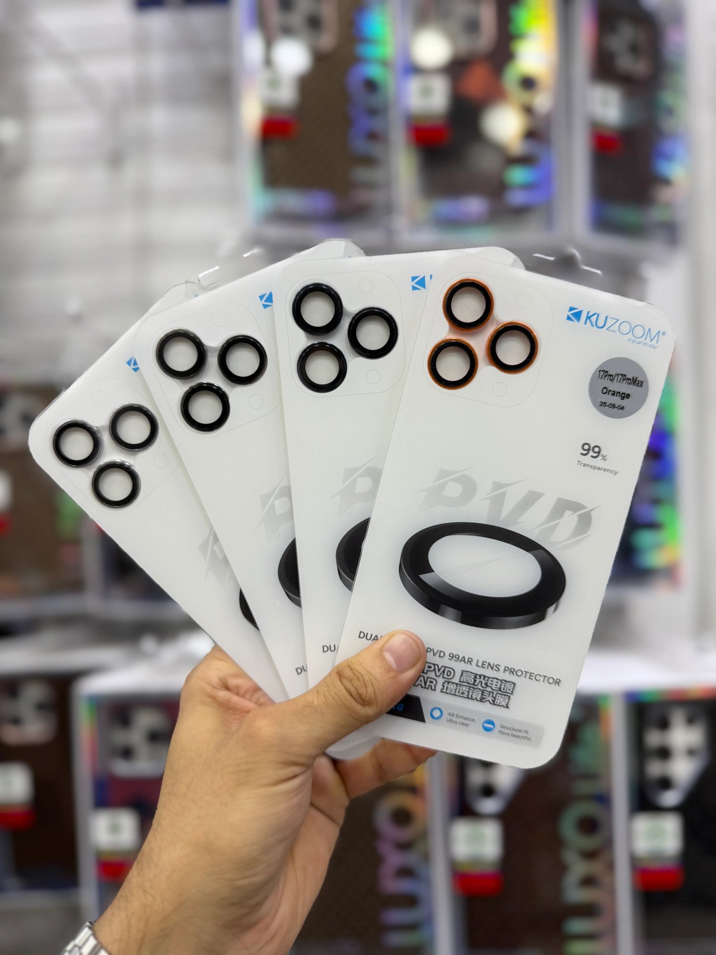 Kuzoom Sapphire PVD Camera Lens Rings for 17 Series