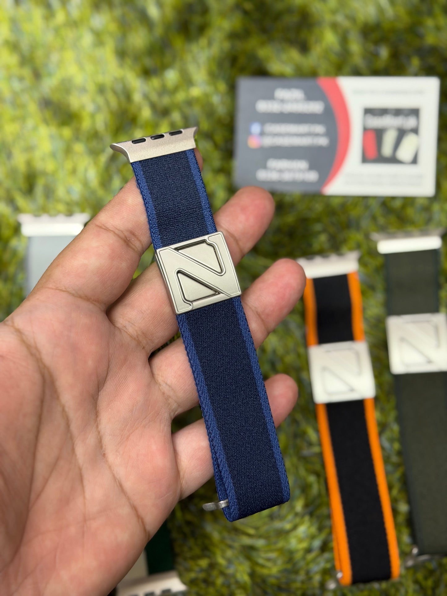 Stretch Nylon N Magnetic Buckle Loop Band for Apple Watch from 42mm to 49mm