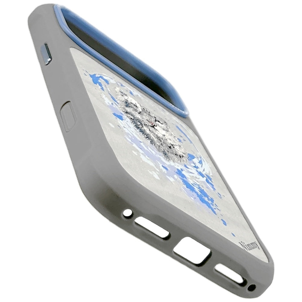 Original NIMMY Snow Leopard MagSafe 3D Embroidered Case for 17 Pro Max