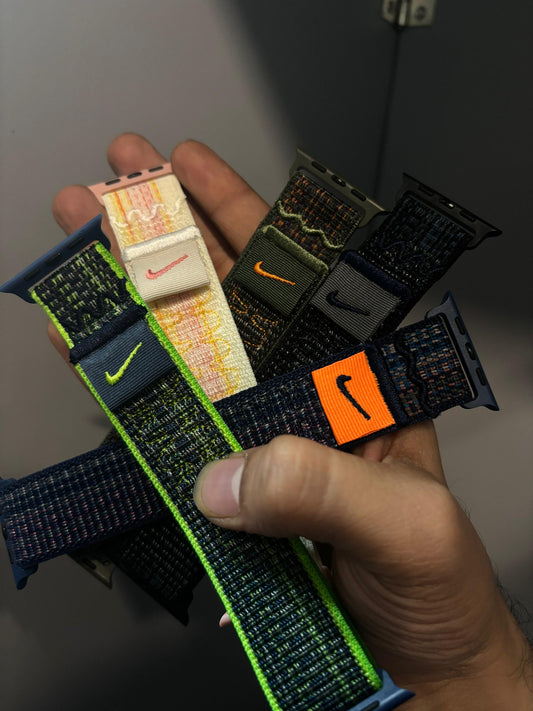 NIKE Sports Nylon Velcro Apple Watch Loop Band - iWatch Strap For 42/44/45/46/49 MM