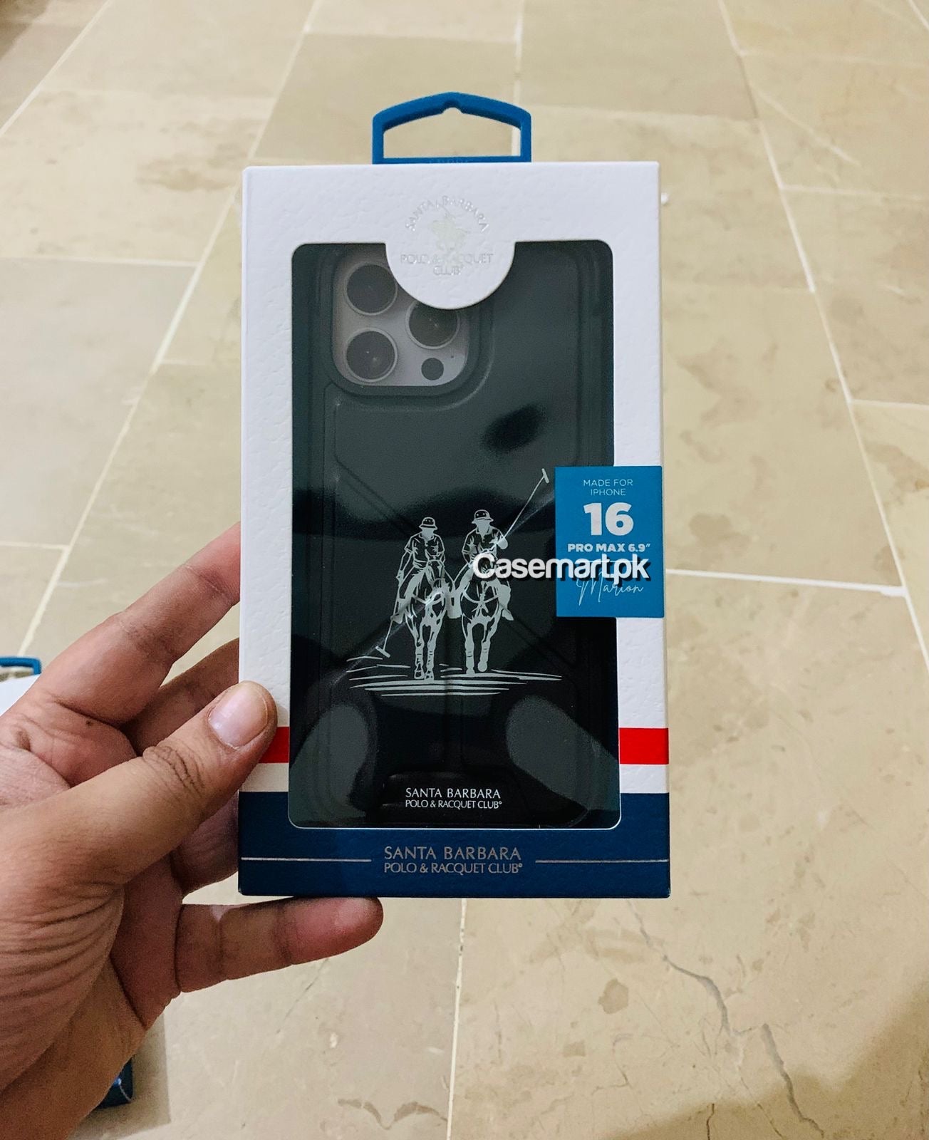 Polo Santa Barbara original marion series stand case in genuine leather for Apple iPhone 16 pro max