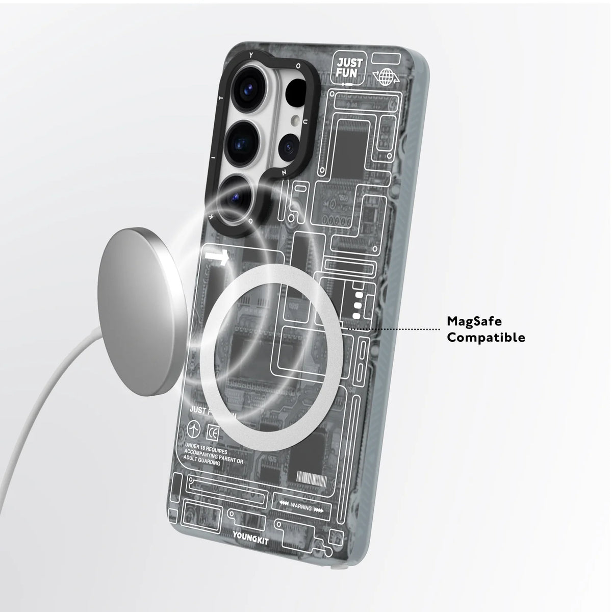 Original YoungKit Technology Circuit MagSafe Case Samsung Galaxy S26 Ultra