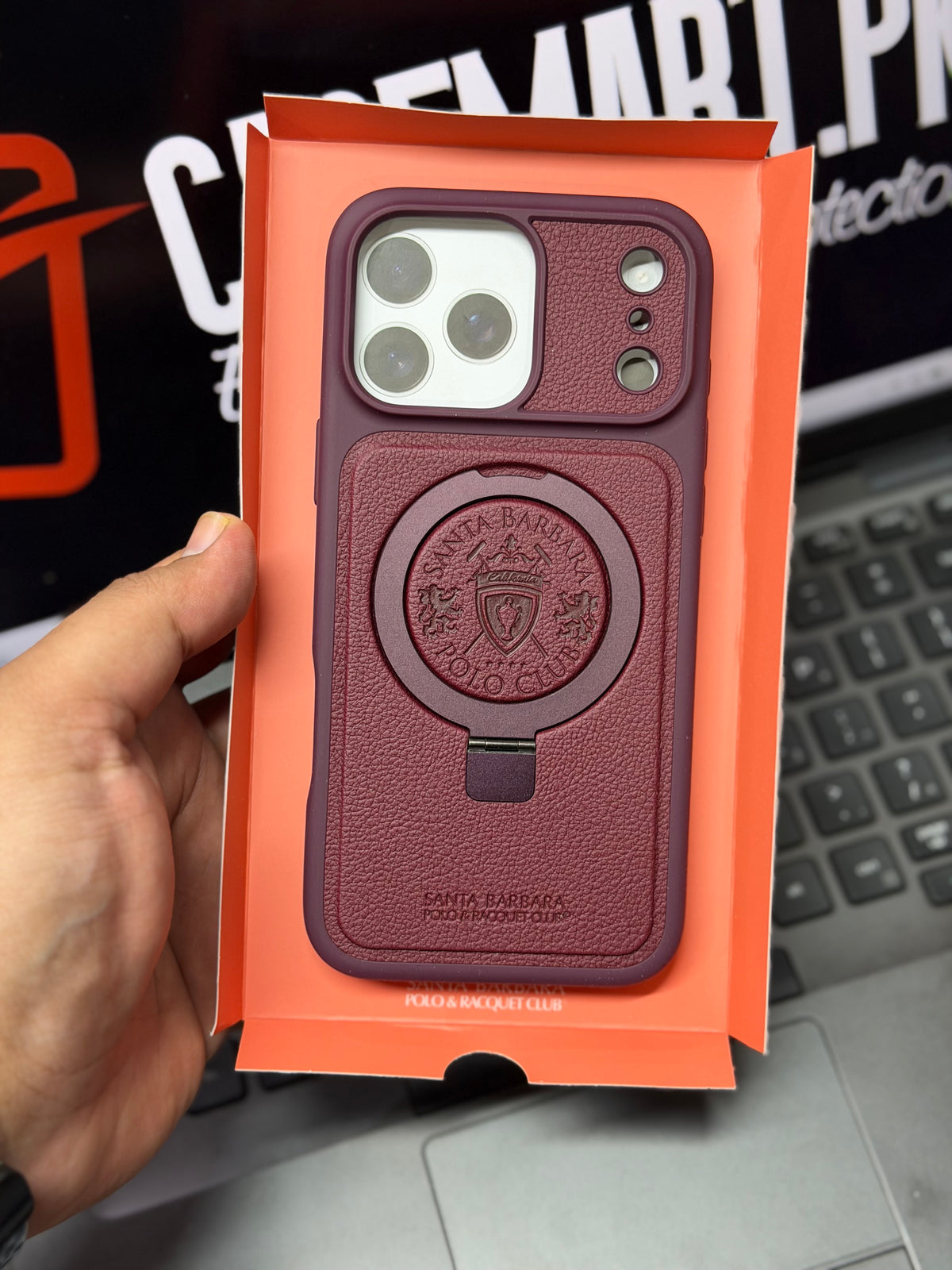Polo Primo MagSafe Stand Leather Case for iPhone 18 / 17 Pro Max  – Original Santa Barbara Shockproof Slim Magnetic Kickstand Cover Pakistan