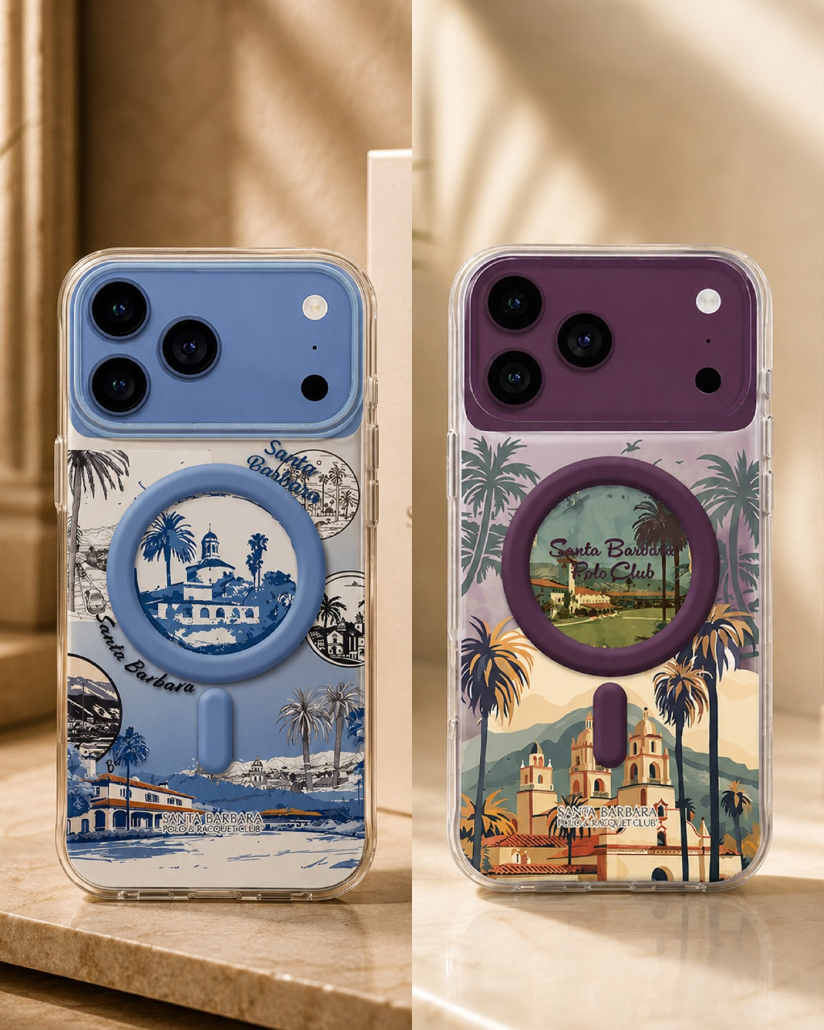 Original Polo Santa Barbara Prism Series MagSafe Case for iPhone 18 / 17 Pro Max - Luxury Design Shockproof Cover