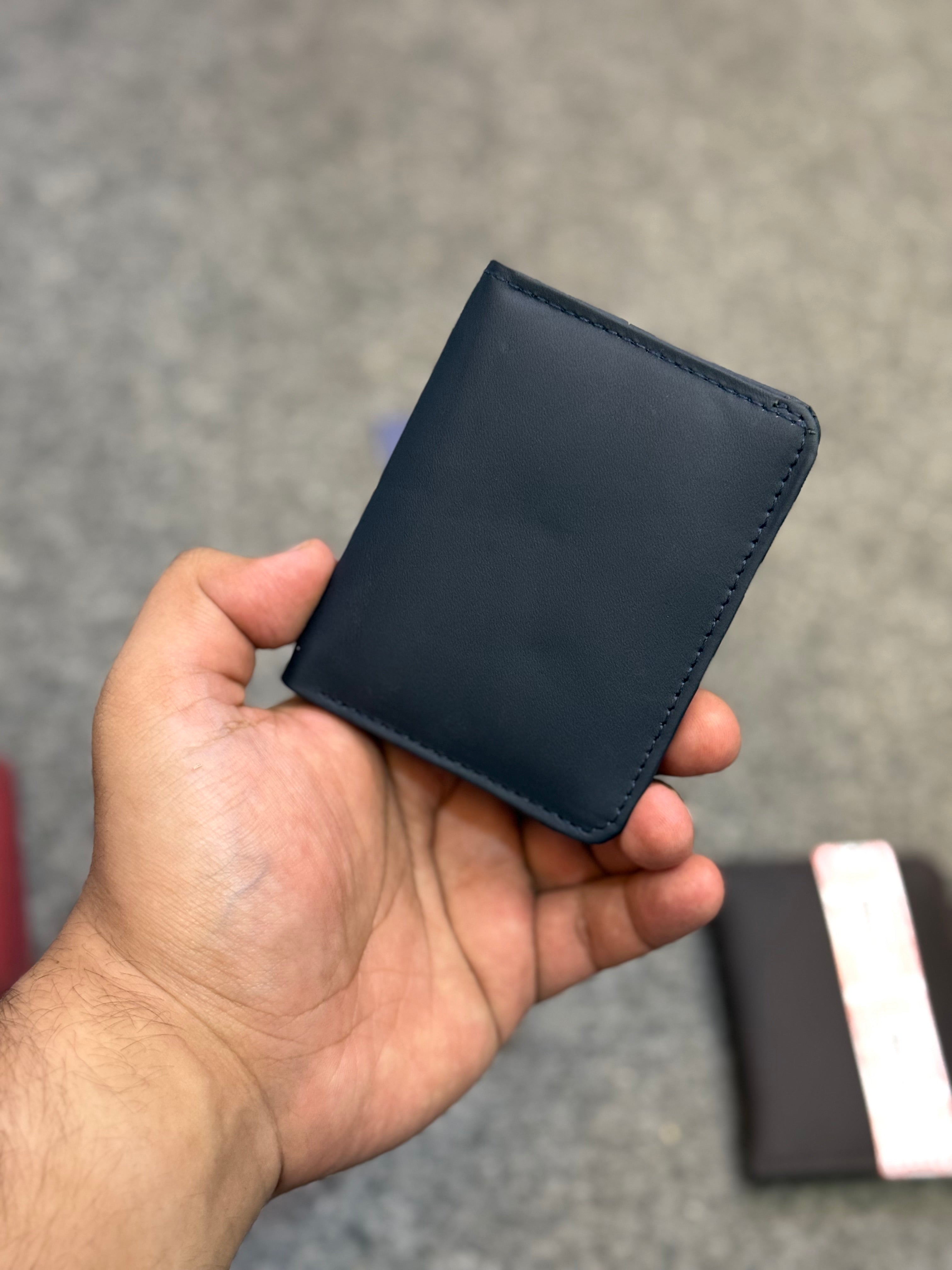 Cow Leather Flip Mini Wallet in 3 Colors