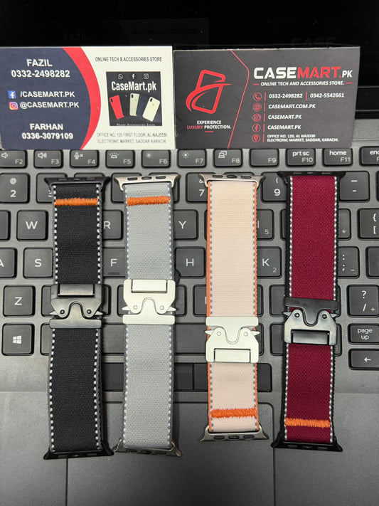 Wild Nylon Loop Band With Master Lock for Apple Watch from 42 to 49 mm