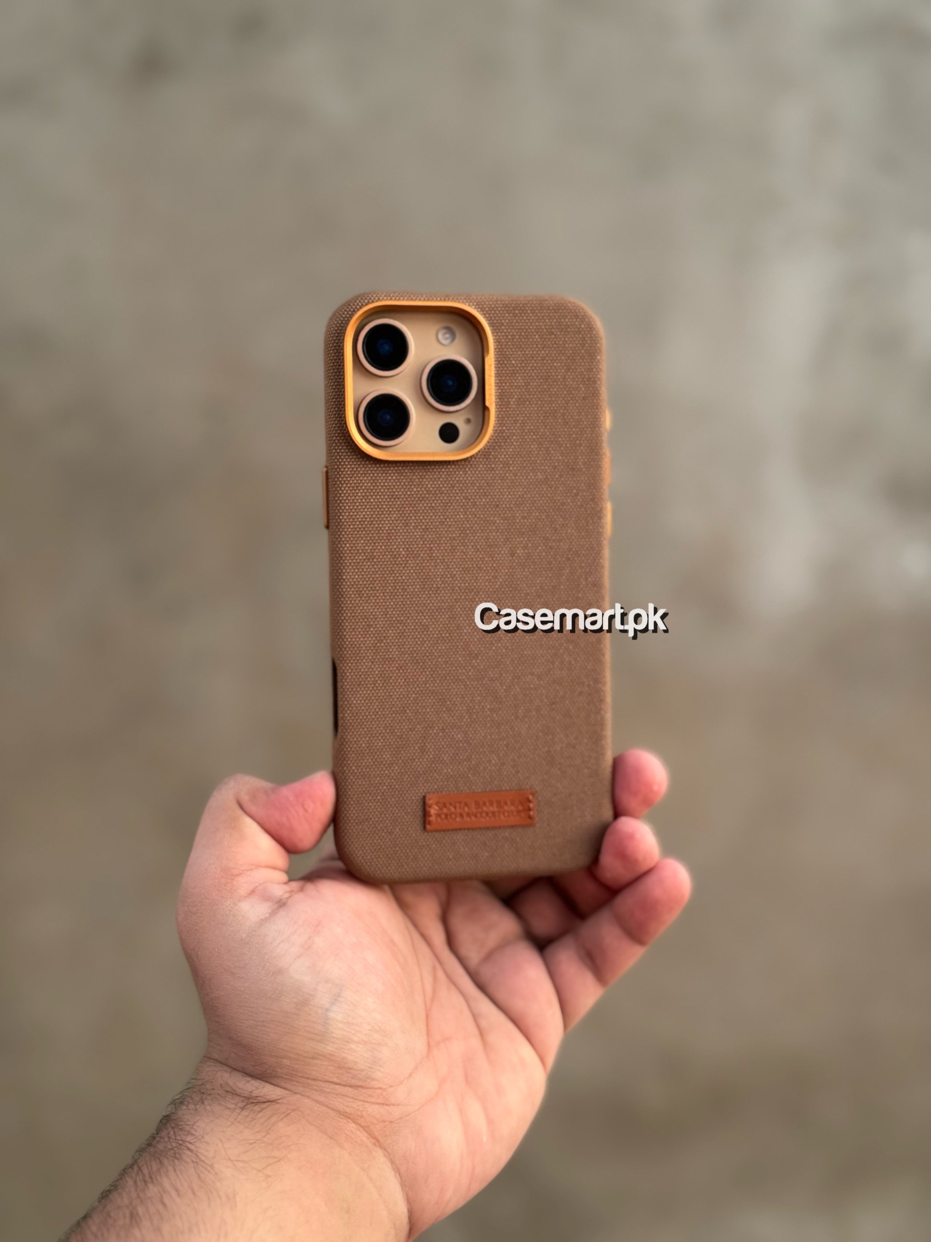 Polo Santa Barbara Leonard case leather+fabric for Apple iPhone 16 pro and 16 pro max