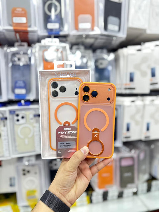 X-Level Pithy Stone Matte MagSafe Case with Stand - 17 Pro Max