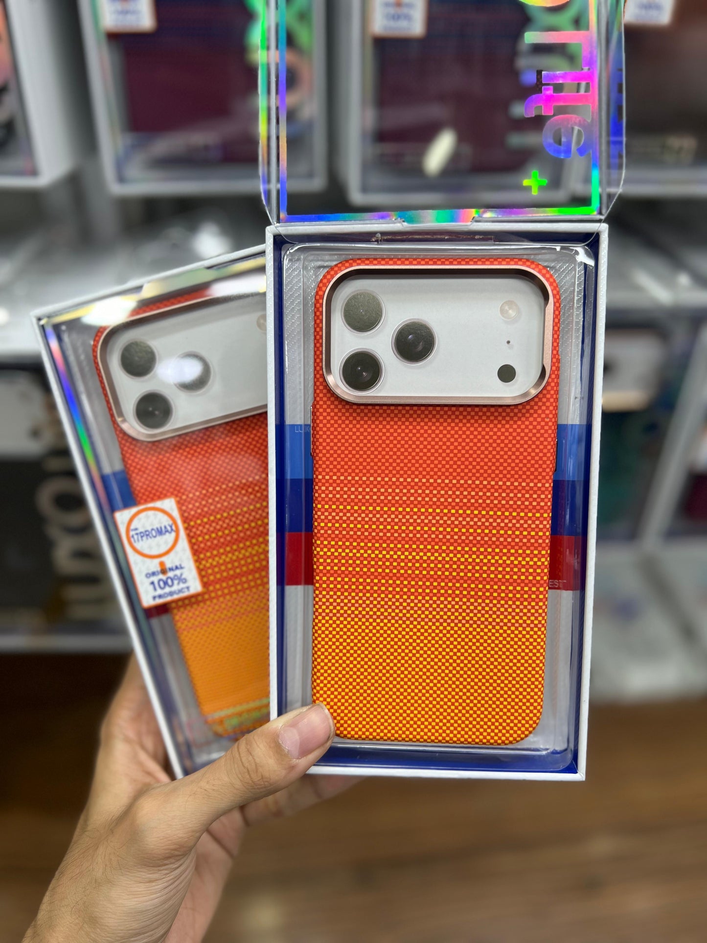 Cosmic Orange Carbon Fibre With MagSafe LUXO 17 Series