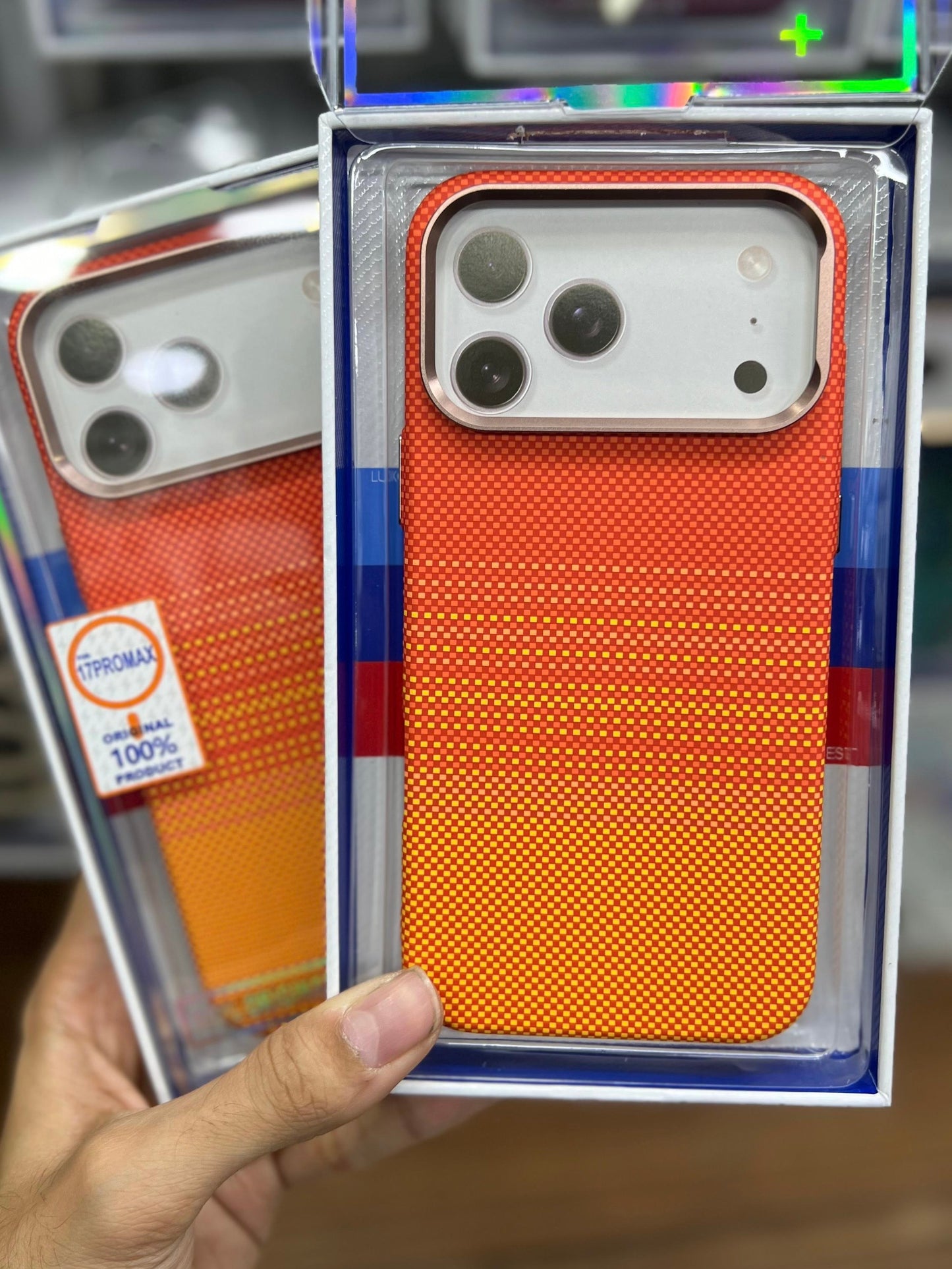 Cosmic Orange Carbon Fibre With MagSafe LUXO 17 Series