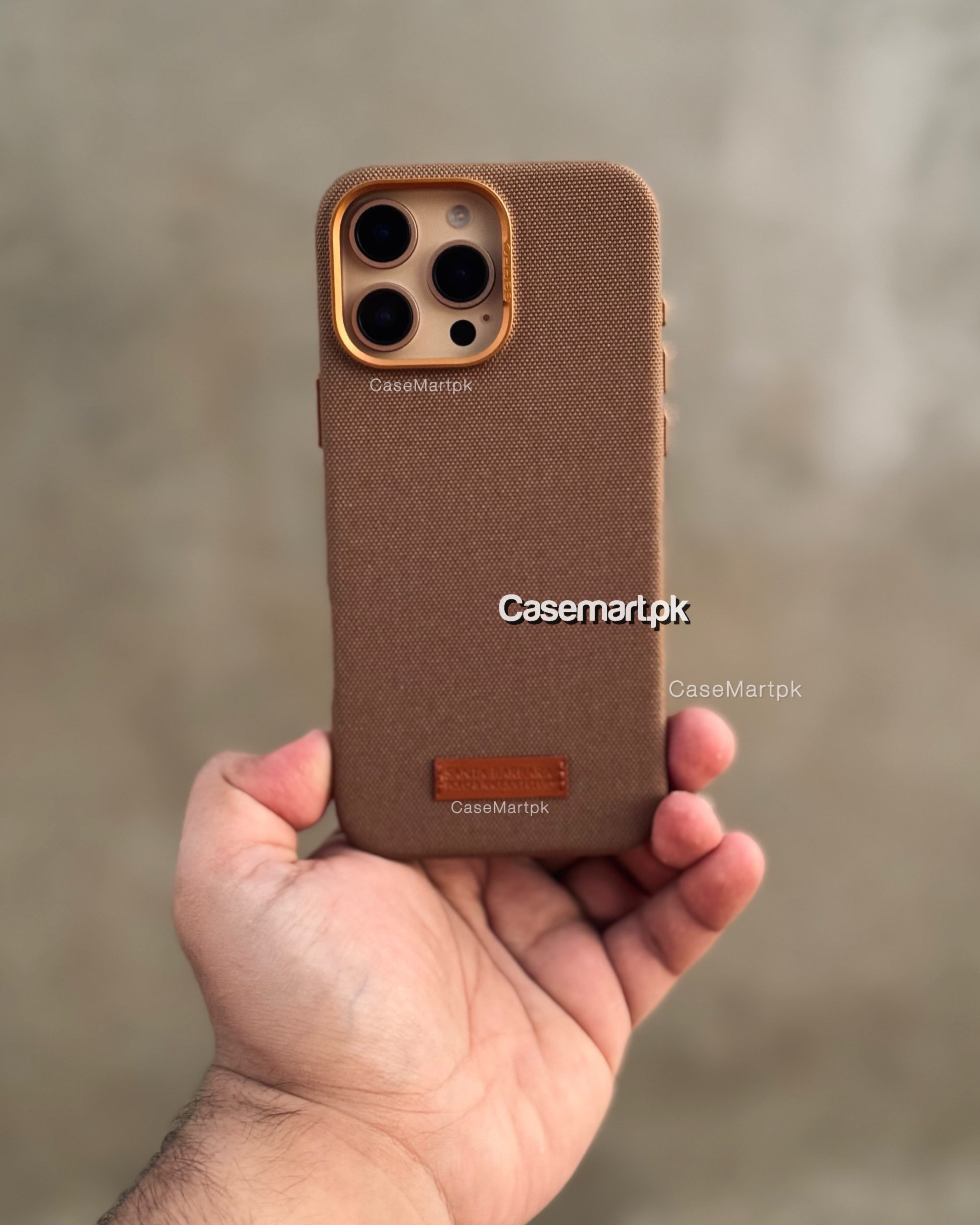 Polo Santa Barbara Leonard case leather+fabric for Apple iPhone 16 pro and 16 pro max